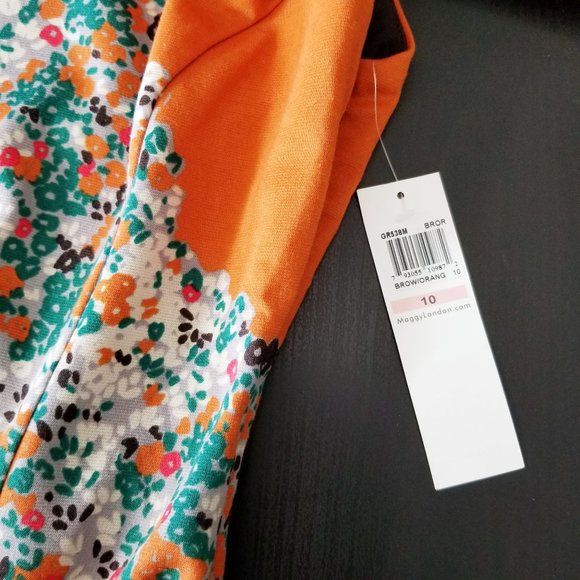 NWT Maggy London Floral Print Sheath Bodycon Dress - Picture 9 of 10